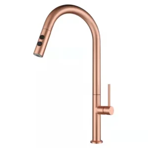 Grifo Extraíble Para Cocina Oro Rosa 360 Grados