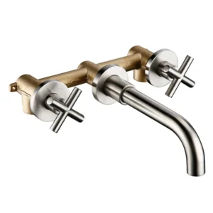 Grifo de Pared Mezcladora Lavabo Baño de Lujo Acero inoxidable