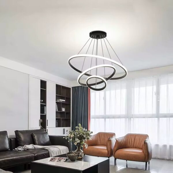 Lámpara Techo Colgante 3 Aros LED 3 Tonos De Luz - Image 2