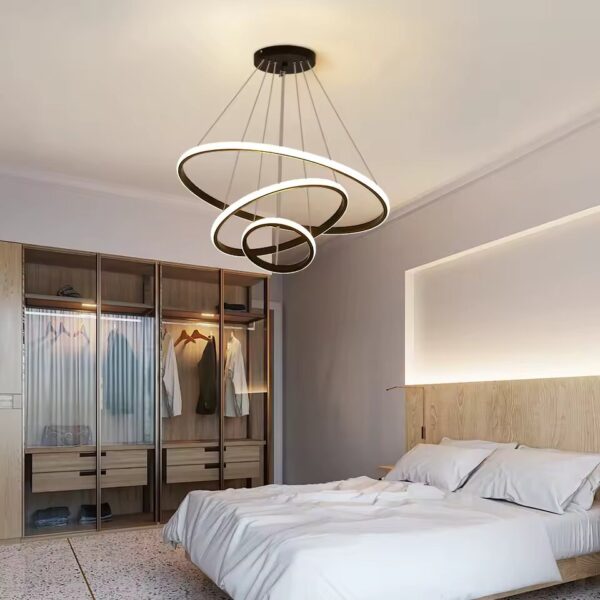 Lámpara Techo Colgante 3 Aros LED 3 Tonos De Luz - Image 3