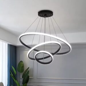 Lámpara Techo Colgante 3 Aros LED 3 Tonos De Luz