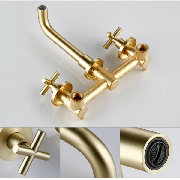Grifo de Pared Mezclador Dorado - Image 2