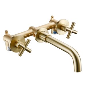 Grifo de Pared Mezclador Dorado